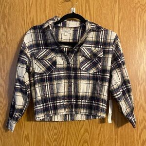 Kids Plaid Shirt - Black and White